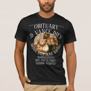 CAMISETA JD VANCE MORRE EM ACIDENTE NO CLUBE NOTURNO BALL G