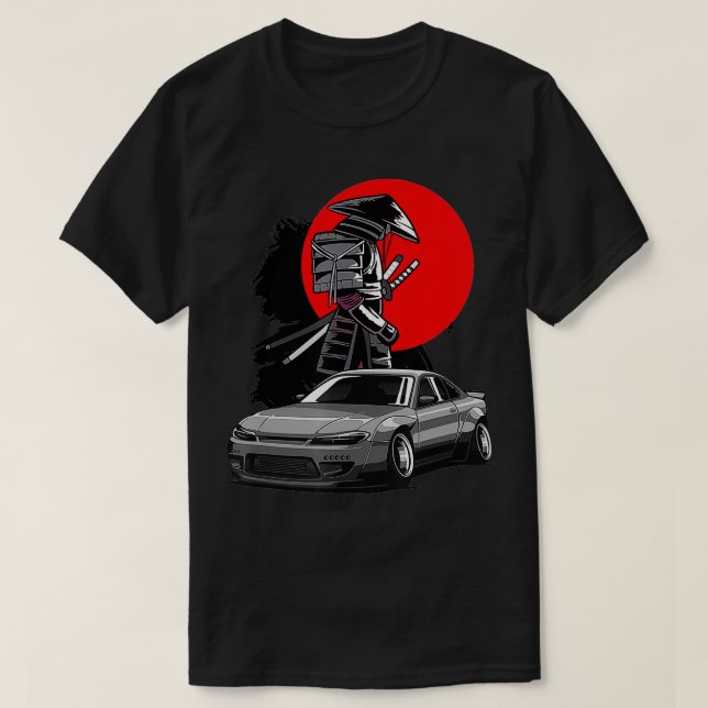 Camiseta JDM S15 Silvia Japan Drift Samurai Tuning (Frente do Design)