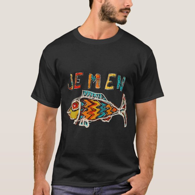 Camiseta Je m'en fiche (Não me importo em francês) (Frente)