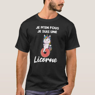 Camiseta Je M'en Fous Je Suis Une Licorne - Rosquinha Unic