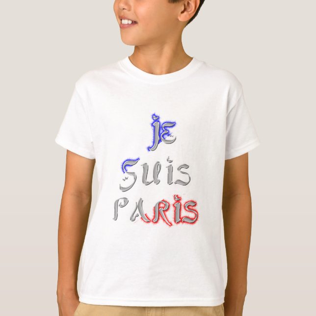 Camiseta Je Suis Paris Art Impressão (Frente)