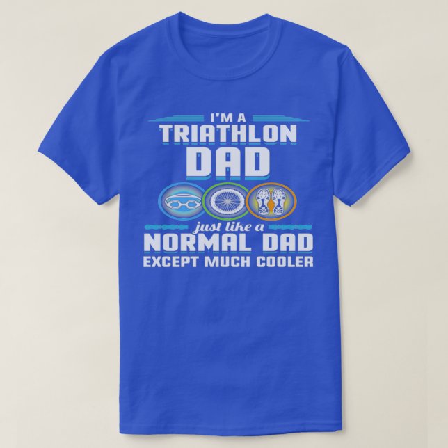Camiseta Je suis un papa de triathlon juste vem normal ex (Frente do Design)