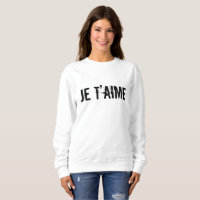 🖤 Je t’aime Eu te amo em francês Chic White