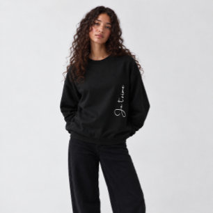 Camiseta "Je t'aime" é francês para "Eu te amo" Elegante  