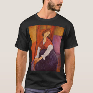 Camiseta Jeanne Hebuterne Em Um Saco Vermelho Por Modiglian