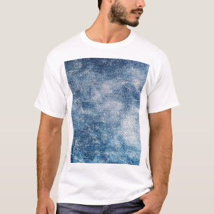Camiseta Jeans Azuis Denim, Fundo Texturizado.