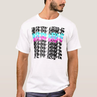 Camiseta JEANS SUJOS no logotipo da repetição