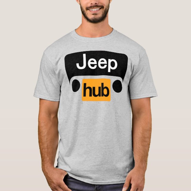 Camiseta Jeep Hub - Wrangler Engraçado (Frente)