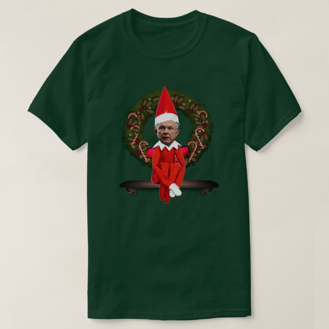 Camiseta Jeff Sessões como Elf de Natal (Frente do Design)