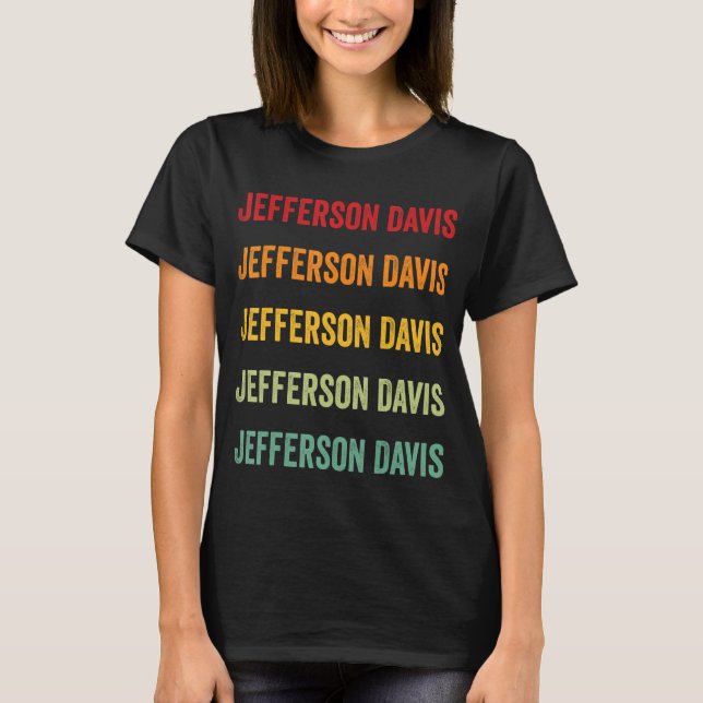 Camiseta Jefferson Davis County Mississippi Rainbow Text De (Frente)