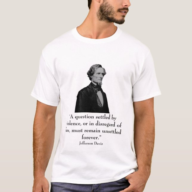 Camiseta Jefferson Davis e citações (Frente)