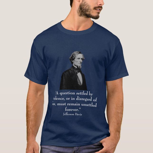 Camiseta Jefferson Davis e citações (Frente)