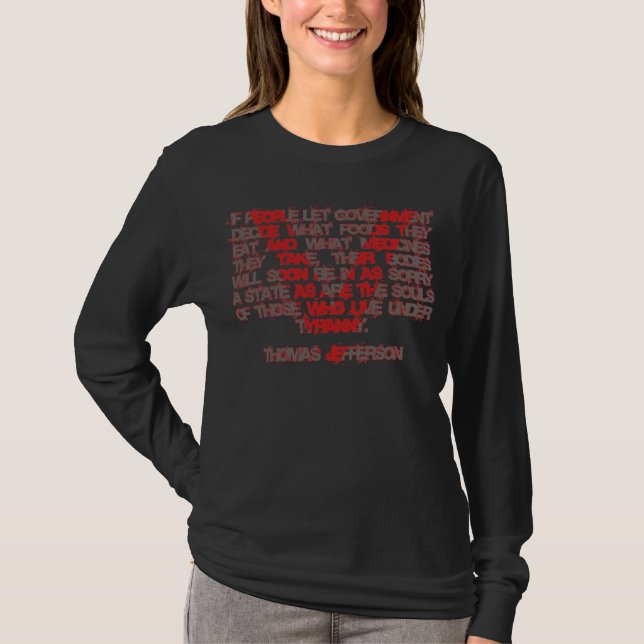 Camiseta Jefferson na comida e na medicina (Frente)