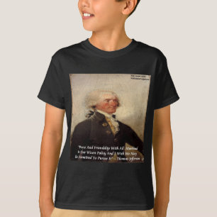 Camiseta Jefferson "Paz/Amizade" Citação