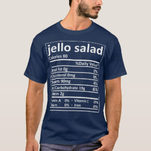 Camiseta Jello Salad Nutrition Fatos de Comida de Ação de G