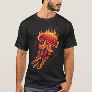 Camiseta Jellyfish Cute Kawaii On Fire
