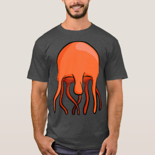 Camiseta Jellyfish-maria-laranja criaturas de águas-vivas d