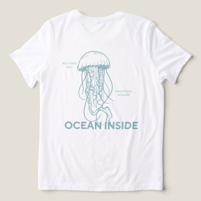 Camiseta Jellyfish Ocean Vibes (Verso do Design )