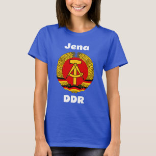 Camiseta Jena, DDR, Jena, Alemanha (GDR Ossi da Alemanha Or