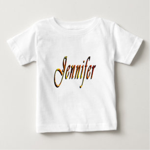 Camiseta "Jennifer" Design Floral do Nome Jennifer,