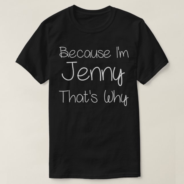 Camiseta JENNY Funny Personalized Birthday Women Name Gift  (Frente do Design)