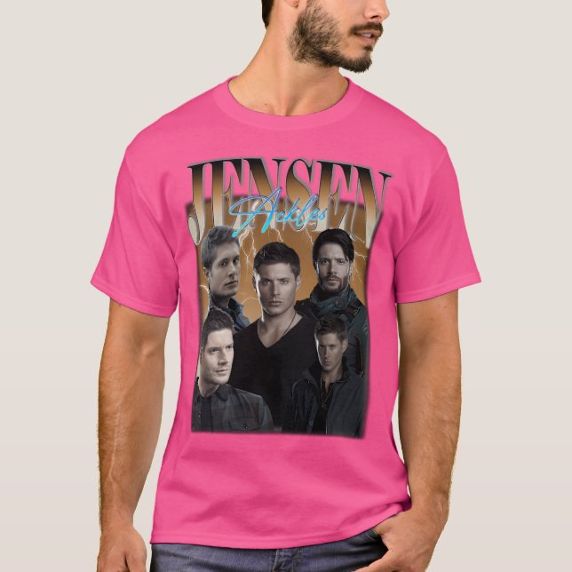 Camiseta Jensen Ackles Retro Bootleg Retro Bootleg (Frente)