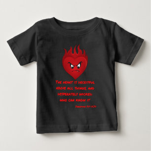 Camiseta Jeremiah 17:9 Escritura de Bíblia KJV