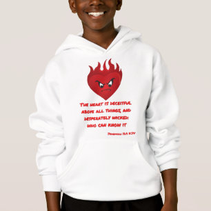 Camiseta Jeremiah 17:9 KJV - Escritura de Bíblia do Garoto
