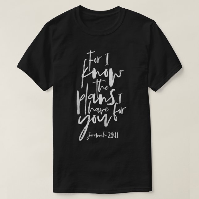 Camiseta Jeremiah 29 11, Christian T s Women, Bible Verse   (Frente do Design)
