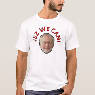 Camiseta Jeremy Corbyn JEZ NÓS PODEMOS! T branco