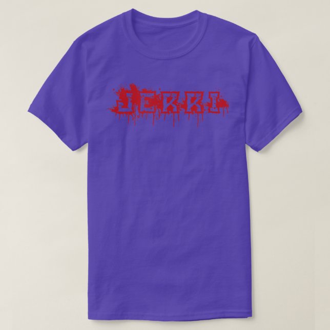 Camiseta Jerri  First Name Halloween Costume Personalized 5 (Frente do Design)