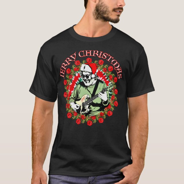 Camiseta Jerry Christmas Rosa Wreath (Frente)