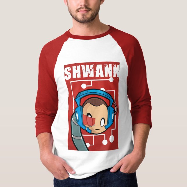 Camiseta jérsei de 3/4-Sleeve SHWANN (Frente)