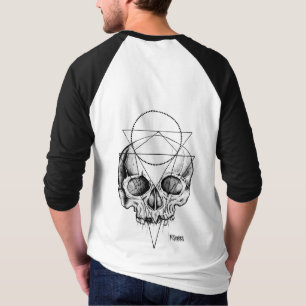 Camiseta Jérsei de basebol macabramente do crânio dos