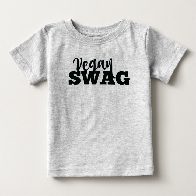Camiseta Jérsei do bebê dos GANHOS do VEGAN (Frente)