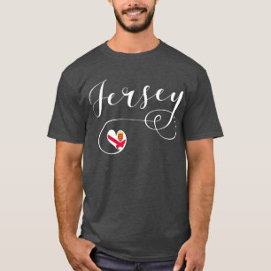 Camiseta Jersey Flag Heart, Ilhas do Canal