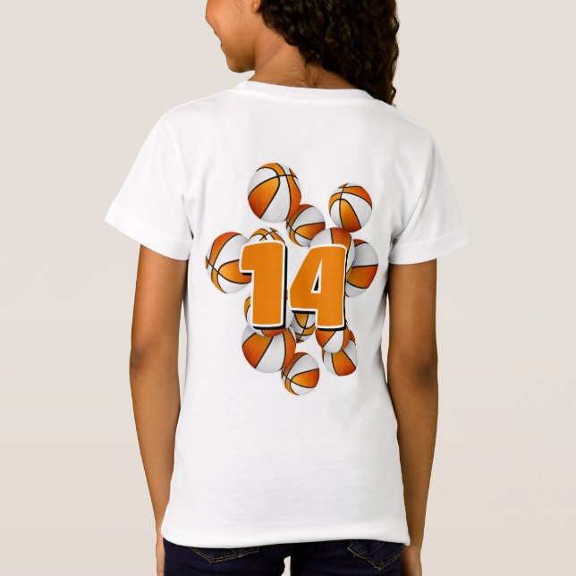 Camiseta jersey number clusterizado laranja esferas brancas (Verso)