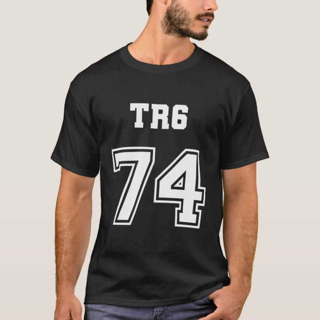 Camiseta Jersey Style Triumph Tr6 74 1974 Inglês Britânico  (Frente)
