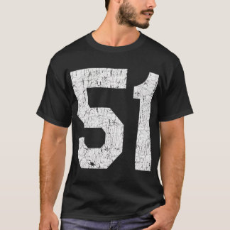 Camiseta Jersey Uniform Number 51 Athletic Style Sports