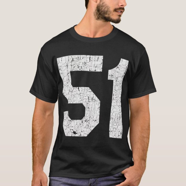 Camiseta Jersey Uniform Number 51 Athletic Style Sports (Frente)