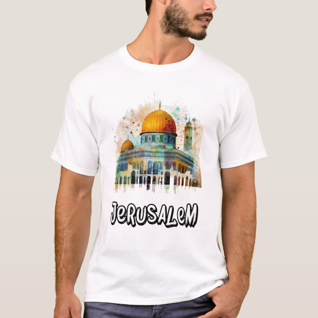 Camiseta Jerusalém Al Quds Paz Justiça e Liberdade (Frente)