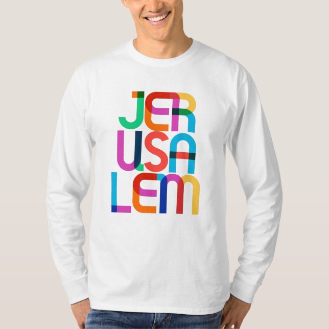 Camiseta Jerusalém Palestina - Cartas de Pop (Frente)
