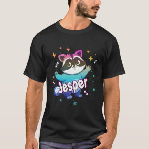 Camiseta Jesper - Menino Bonito Nome Com Legal Raccoon