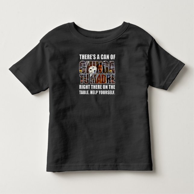 Camiseta Jesse Borrego There’s A Can of Chinga Tu Madre (Frente)