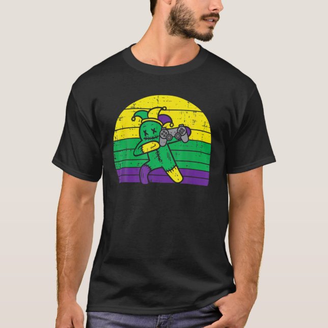 Camiseta Jester Dab Game Controller Mardi Gras Video Gamer (Frente)