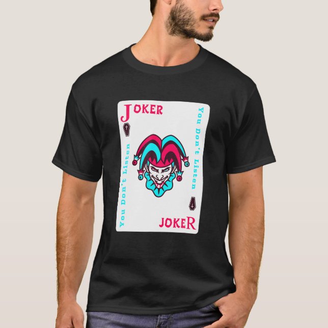 Camiseta Jester Estético de Placa Joker (Frente)