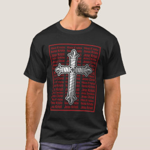 Camiseta Jesu Kristi Senhor Jesus Cristo Jezus Isusa Cross