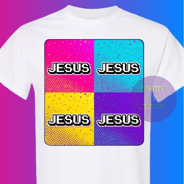 Camiseta JESUS - 4 Quadrados  (Criador carregado)