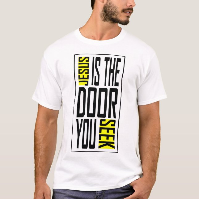 Camiseta Jesus, a porta (Frente)