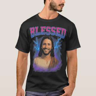 Camiseta Jesus Abençoado - Meme Engraçado e Cringe Overload
